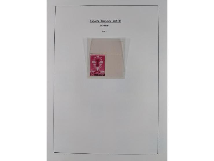 1939/45, postfrische und winzig ungebrauchte/gestempelte Sammlung mit vielen kompletten Gebieten, dabei Böhmen und Mähren mit