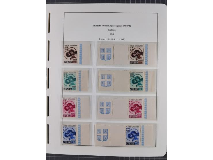 1939/45, postfrische und winzig ungebrauchte/gestempelte Sammlung mit vielen kompletten Gebieten, dabei Böhmen und Mähren mit