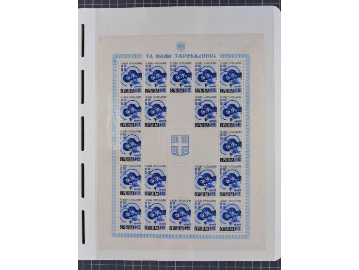 1939/45, postfrische und winzig ungebrauchte/gestempelte Sammlung mit vielen kompletten Gebieten, dabei Böhmen und Mähren mit