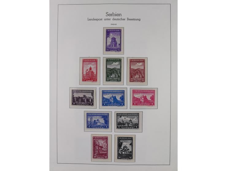 1939/45, postfrische und winzig ungebrauchte/gestempelte Sammlung mit vielen kompletten Gebieten, dabei Böhmen und Mähren mit