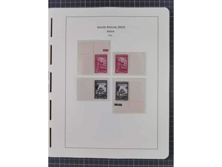 1939/45, postfrische und winzig ungebrauchte/gestempelte Sammlung mit vielen kompletten Gebieten, dabei Böhmen und Mähren mit