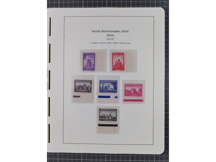 1939/45, postfrische und winzig ungebrauchte/gestempelte Sammlung mit vielen kompletten Gebieten, dabei Böhmen und Mähren mit