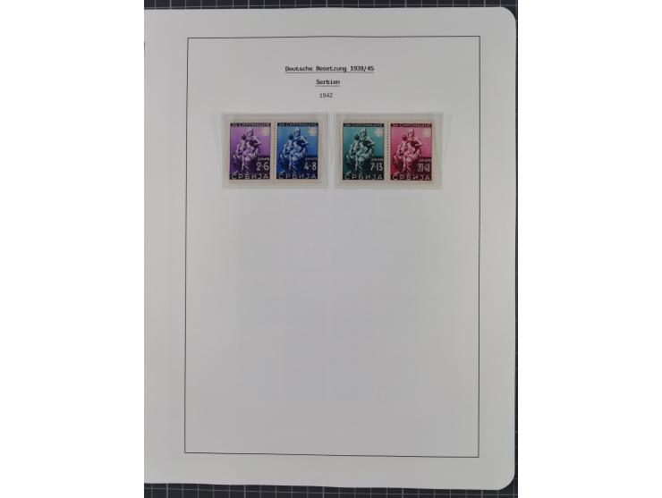 1939/45, postfrische und winzig ungebrauchte/gestempelte Sammlung mit vielen kompletten Gebieten, dabei Böhmen und Mähren mit