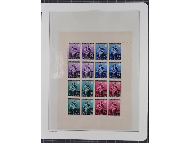 1939/45, postfrische und winzig ungebrauchte/gestempelte Sammlung mit vielen kompletten Gebieten, dabei Böhmen und Mähren mit