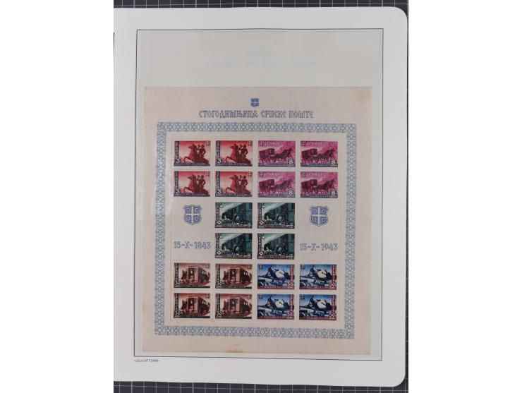 1939/45, postfrische und winzig ungebrauchte/gestempelte Sammlung mit vielen kompletten Gebieten, dabei Böhmen und Mähren mit