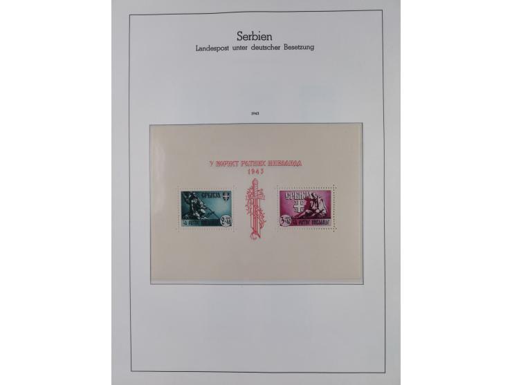 1939/45, postfrische und winzig ungebrauchte/gestempelte Sammlung mit vielen kompletten Gebieten, dabei Böhmen und Mähren mit