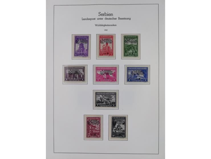 1939/45, postfrische und winzig ungebrauchte/gestempelte Sammlung mit vielen kompletten Gebieten, dabei Böhmen und Mähren mit