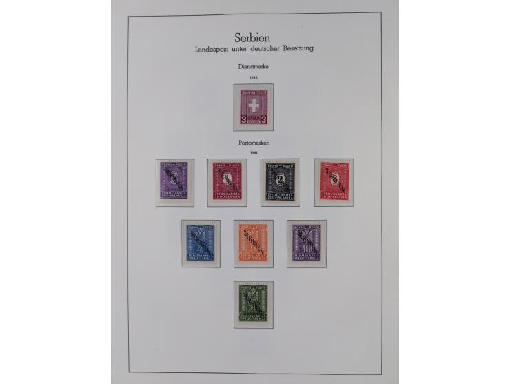 1939/45, postfrische und winzig ungebrauchte/gestempelte Sammlung mit vielen kompletten Gebieten, dabei Böhmen und Mähren mit