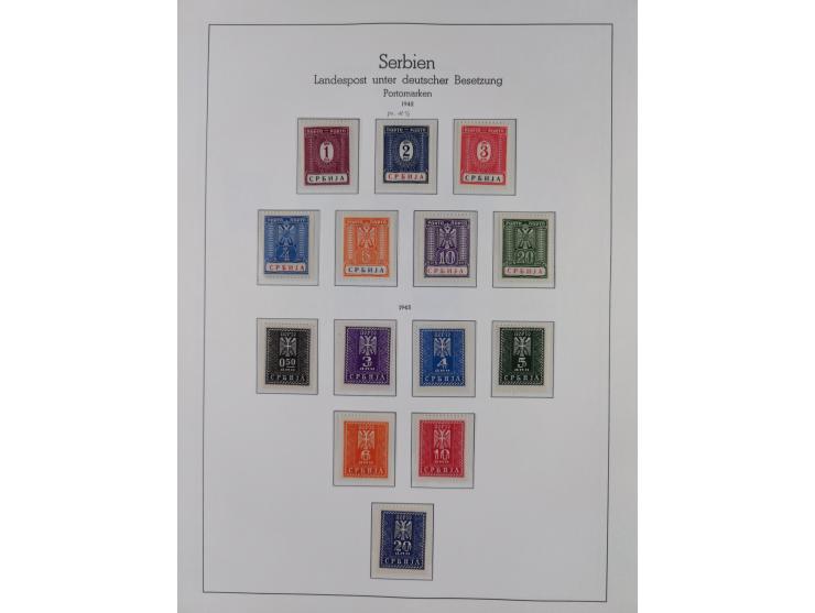 1939/45, postfrische und winzig ungebrauchte/gestempelte Sammlung mit vielen kompletten Gebieten, dabei Böhmen und Mähren mit