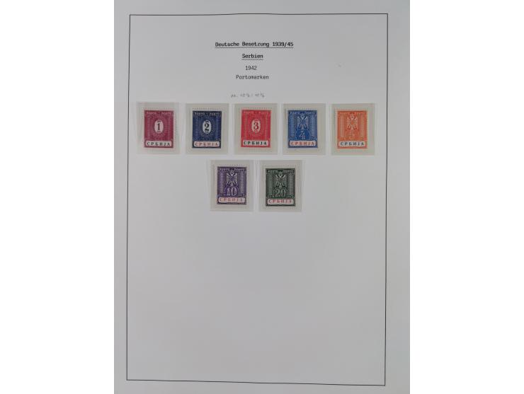 1939/45, postfrische und winzig ungebrauchte/gestempelte Sammlung mit vielen kompletten Gebieten, dabei Böhmen und Mähren mit
