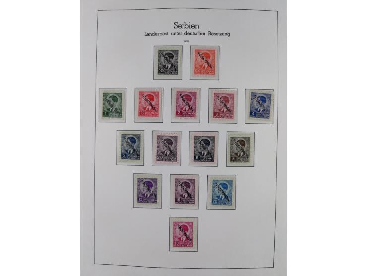 1939/45, postfrische und winzig ungebrauchte/gestempelte Sammlung mit vielen kompletten Gebieten, dabei Böhmen und Mähren mit