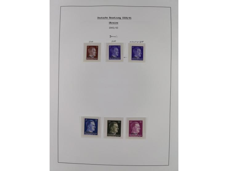 1939/45, postfrische und winzig ungebrauchte/gestempelte Sammlung mit vielen kompletten Gebieten, dabei Böhmen und Mähren mit