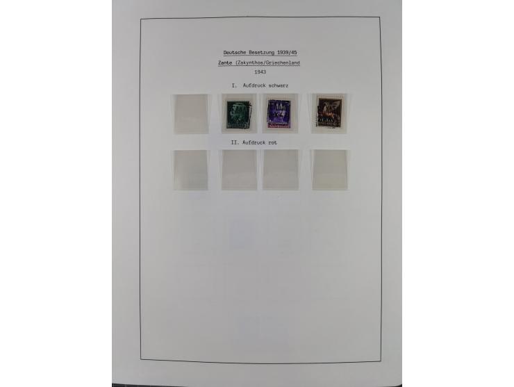 1939/45, postfrische und winzig ungebrauchte/gestempelte Sammlung mit vielen kompletten Gebieten, dabei Böhmen und Mähren mit