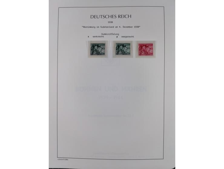 1939/45, postfrische und winzig ungebrauchte/gestempelte Sammlung mit vielen kompletten Gebieten, dabei Böhmen und Mähren mit