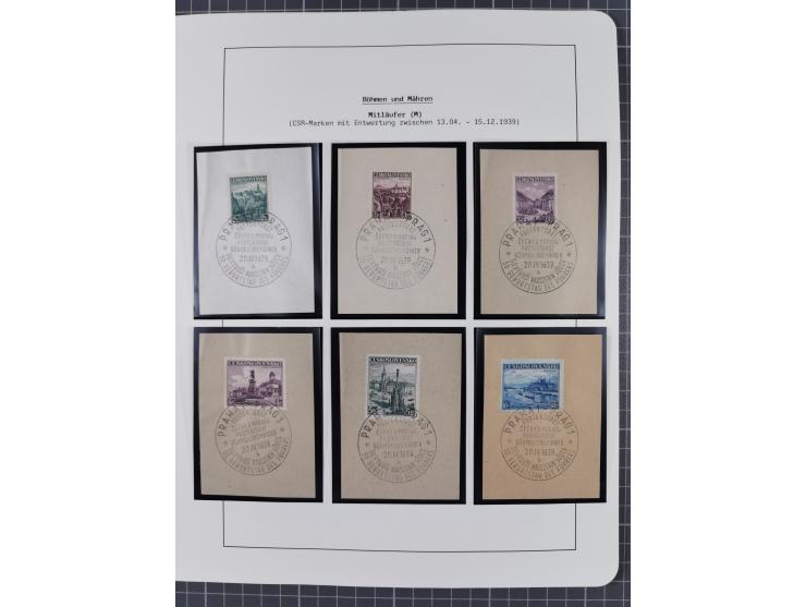 1939/45, postfrische und winzig ungebrauchte/gestempelte Sammlung mit vielen kompletten Gebieten, dabei Böhmen und Mähren mit