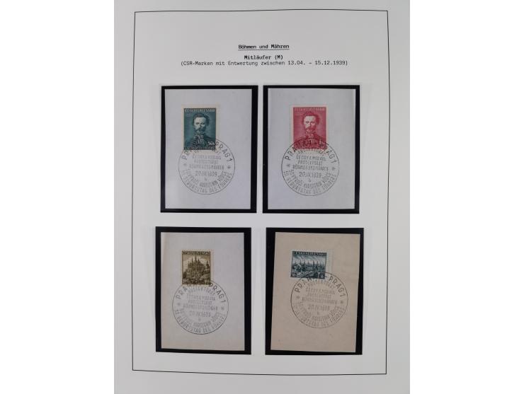 1939/45, postfrische und winzig ungebrauchte/gestempelte Sammlung mit vielen kompletten Gebieten, dabei Böhmen und Mähren mit