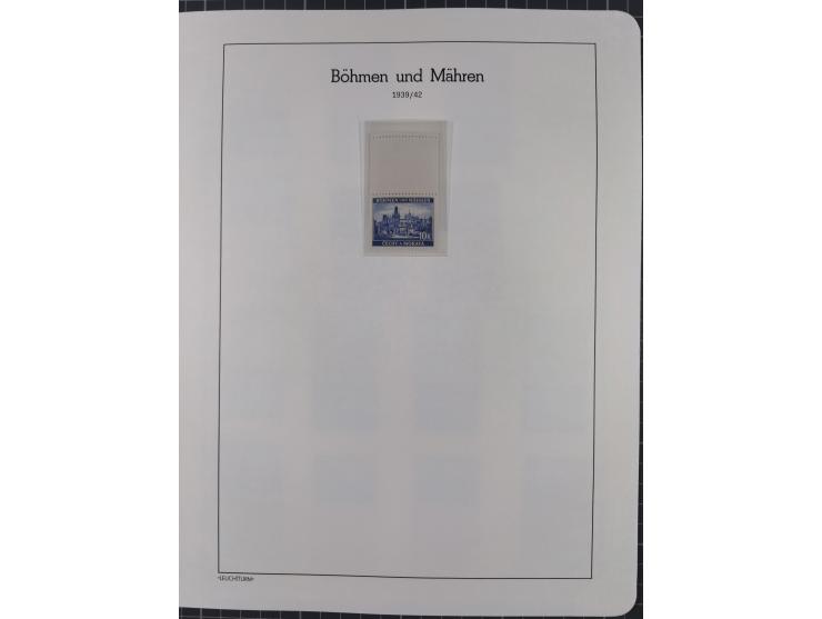 1939/45, postfrische und winzig ungebrauchte/gestempelte Sammlung mit vielen kompletten Gebieten, dabei Böhmen und Mähren mit