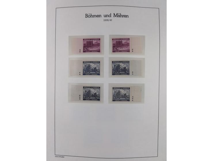1939/45, postfrische und winzig ungebrauchte/gestempelte Sammlung mit vielen kompletten Gebieten, dabei Böhmen und Mähren mit