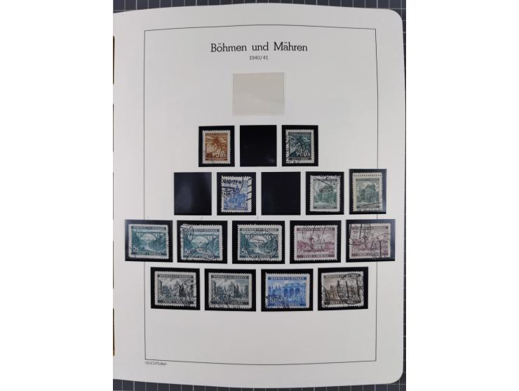 1939/45, postfrische und winzig ungebrauchte/gestempelte Sammlung mit vielen kompletten Gebieten, dabei Böhmen und Mähren mit