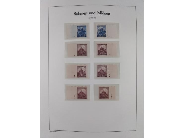1939/45, postfrische und winzig ungebrauchte/gestempelte Sammlung mit vielen kompletten Gebieten, dabei Böhmen und Mähren mit