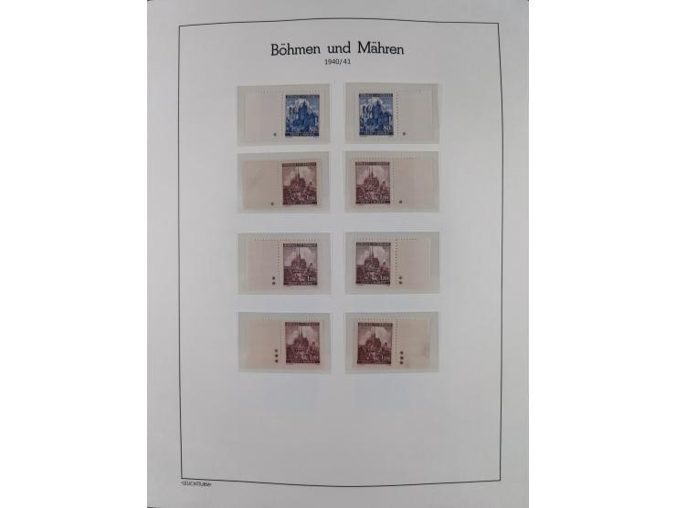 1939/45, postfrische und winzig ungebrauchte/gestempelte Sammlung mit vielen kompletten Gebieten, dabei Böhmen und Mähren mit