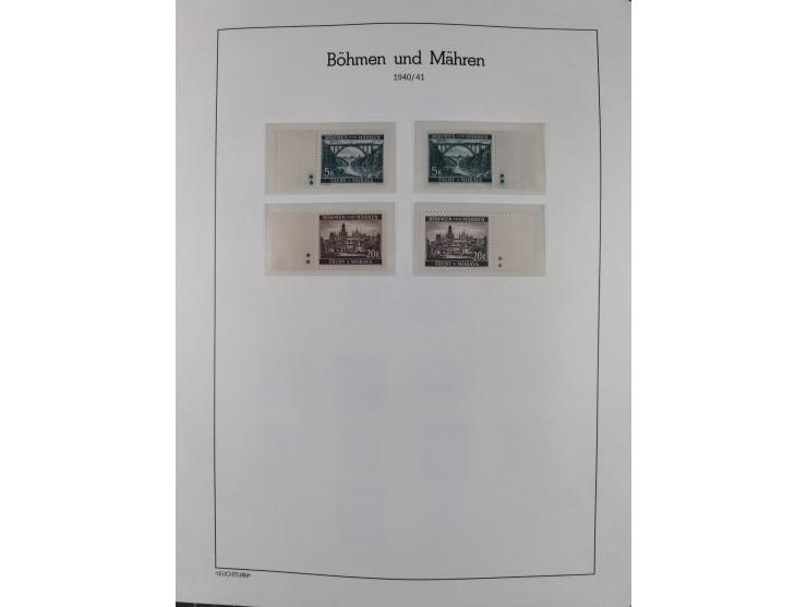 1939/45, postfrische und winzig ungebrauchte/gestempelte Sammlung mit vielen kompletten Gebieten, dabei Böhmen und Mähren mit