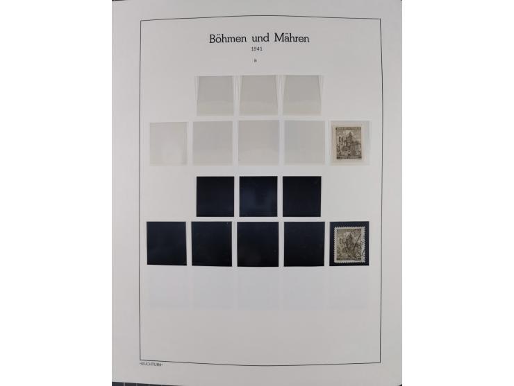 1939/45, postfrische und winzig ungebrauchte/gestempelte Sammlung mit vielen kompletten Gebieten, dabei Böhmen und Mähren mit