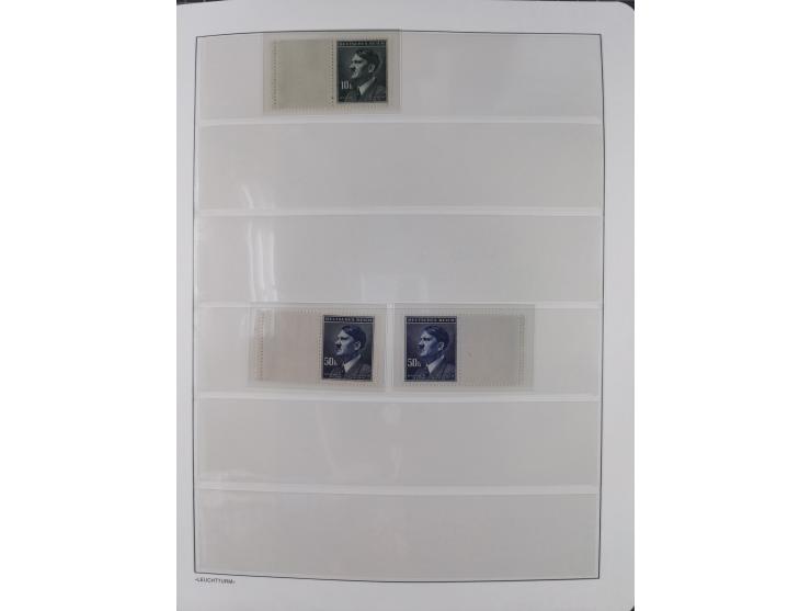 1939/45, postfrische und winzig ungebrauchte/gestempelte Sammlung mit vielen kompletten Gebieten, dabei Böhmen und Mähren mit