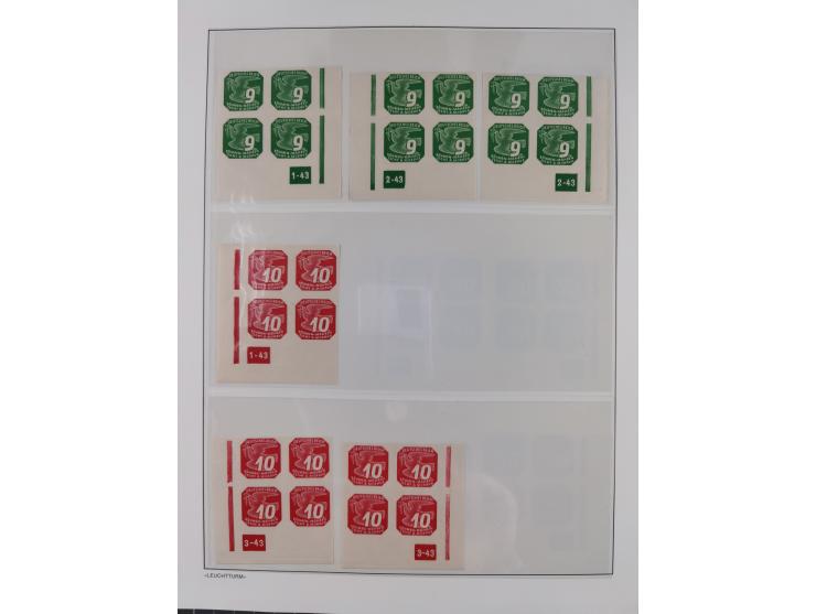 1939/45, postfrische und winzig ungebrauchte/gestempelte Sammlung mit vielen kompletten Gebieten, dabei Böhmen und Mähren mit