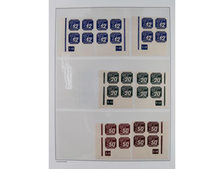 1939/45, postfrische und winzig ungebrauchte/gestempelte Sammlung mit vielen kompletten Gebieten, dabei Böhmen und Mähren mit