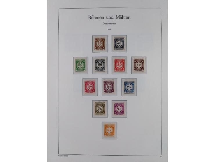 1939/45, postfrische und winzig ungebrauchte/gestempelte Sammlung mit vielen kompletten Gebieten, dabei Böhmen und Mähren mit