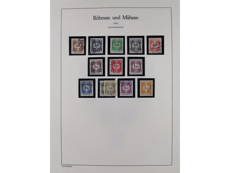 1939/45, postfrische und winzig ungebrauchte/gestempelte Sammlung mit vielen kompletten Gebieten, dabei Böhmen und Mähren mit
