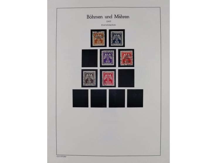 1939/45, postfrische und winzig ungebrauchte/gestempelte Sammlung mit vielen kompletten Gebieten, dabei Böhmen und Mähren mit
