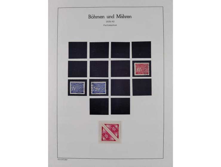 1939/45, postfrische und winzig ungebrauchte/gestempelte Sammlung mit vielen kompletten Gebieten, dabei Böhmen und Mähren mit