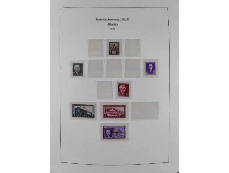 1939/45, postfrische und winzig ungebrauchte/gestempelte Sammlung mit vielen kompletten Gebieten, dabei Böhmen und Mähren mit