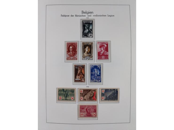 1939/45, postfrische und winzig ungebrauchte/gestempelte Sammlung mit vielen kompletten Gebieten, dabei Böhmen und Mähren mit