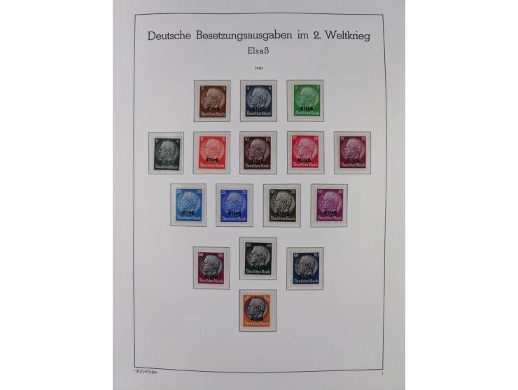 1939/45, postfrische und winzig ungebrauchte/gestempelte Sammlung mit vielen kompletten Gebieten, dabei Böhmen und Mähren mit