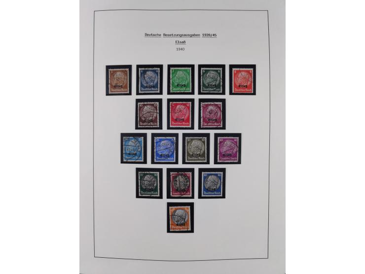 1939/45, postfrische und winzig ungebrauchte/gestempelte Sammlung mit vielen kompletten Gebieten, dabei Böhmen und Mähren mit