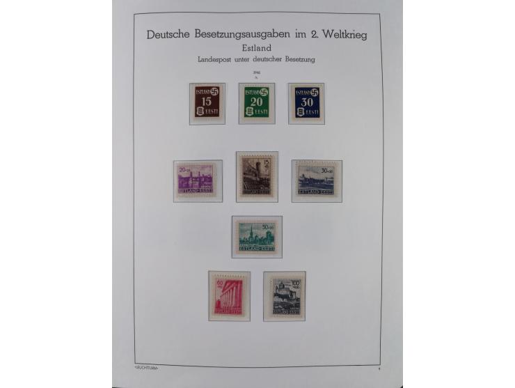 1939/45, postfrische und winzig ungebrauchte/gestempelte Sammlung mit vielen kompletten Gebieten, dabei Böhmen und Mähren mit