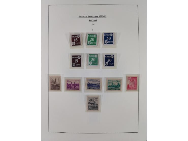 1939/45, postfrische und winzig ungebrauchte/gestempelte Sammlung mit vielen kompletten Gebieten, dabei Böhmen und Mähren mit