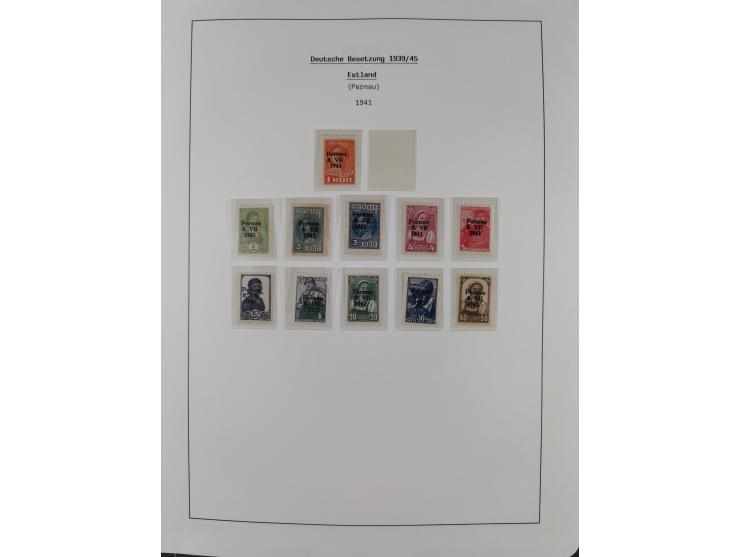 1939/45, postfrische und winzig ungebrauchte/gestempelte Sammlung mit vielen kompletten Gebieten, dabei Böhmen und Mähren mit