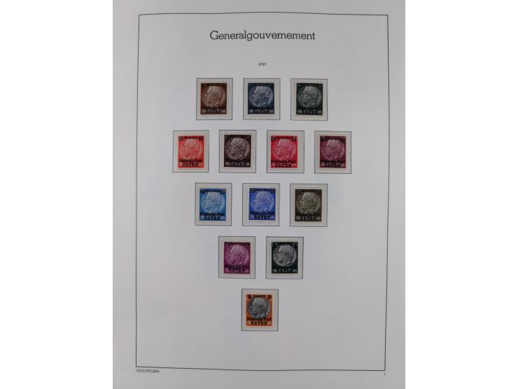 1939/45, postfrische und winzig ungebrauchte/gestempelte Sammlung mit vielen kompletten Gebieten, dabei Böhmen und Mähren mit