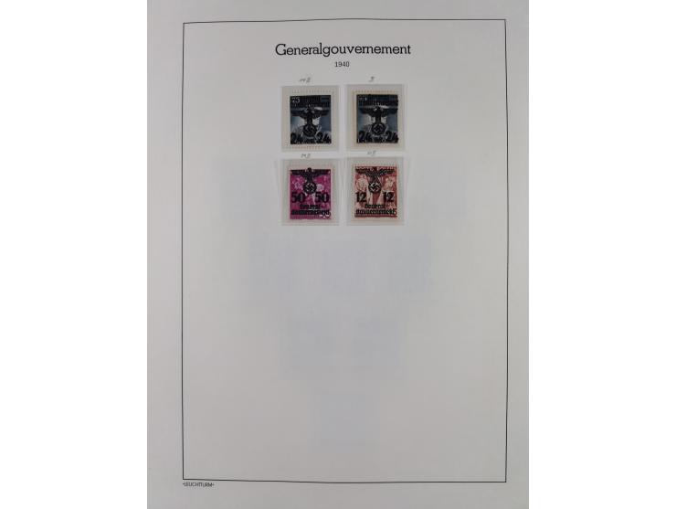 1939/45, postfrische und winzig ungebrauchte/gestempelte Sammlung mit vielen kompletten Gebieten, dabei Böhmen und Mähren mit