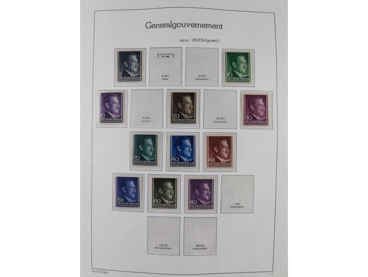 1939/45, postfrische und winzig ungebrauchte/gestempelte Sammlung mit vielen kompletten Gebieten, dabei Böhmen und Mähren mit