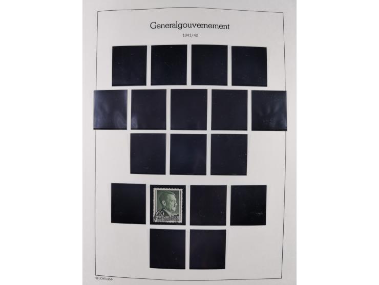 1939/45, postfrische und winzig ungebrauchte/gestempelte Sammlung mit vielen kompletten Gebieten, dabei Böhmen und Mähren mit