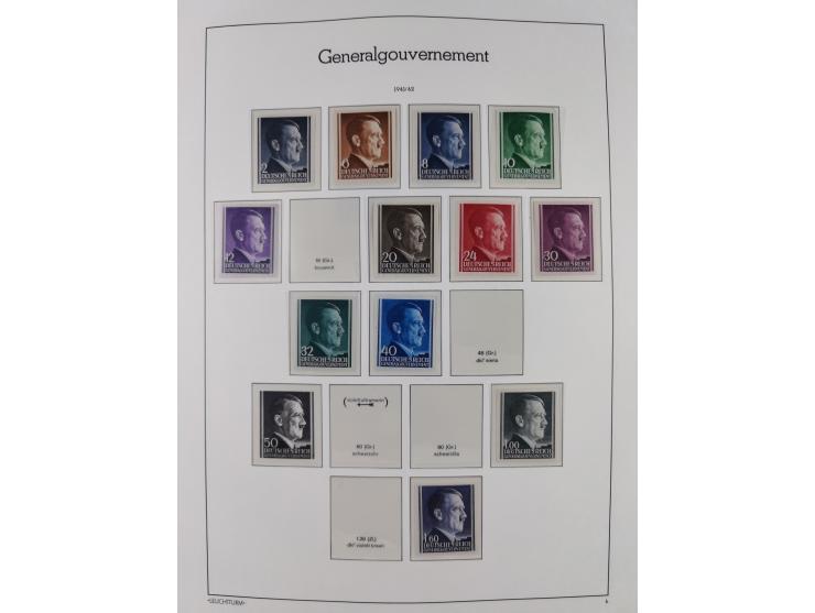 1939/45, postfrische und winzig ungebrauchte/gestempelte Sammlung mit vielen kompletten Gebieten, dabei Böhmen und Mähren mit