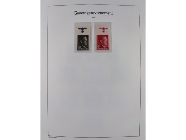 1939/45, postfrische und winzig ungebrauchte/gestempelte Sammlung mit vielen kompletten Gebieten, dabei Böhmen und Mähren mit