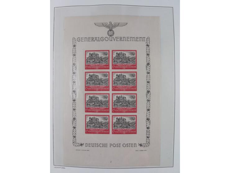 1939/45, postfrische und winzig ungebrauchte/gestempelte Sammlung mit vielen kompletten Gebieten, dabei Böhmen und Mähren mit