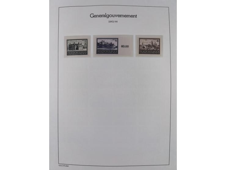 1939/45, postfrische und winzig ungebrauchte/gestempelte Sammlung mit vielen kompletten Gebieten, dabei Böhmen und Mähren mit