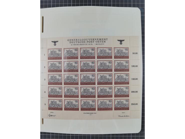 1939/45, postfrische und winzig ungebrauchte/gestempelte Sammlung mit vielen kompletten Gebieten, dabei Böhmen und Mähren mit